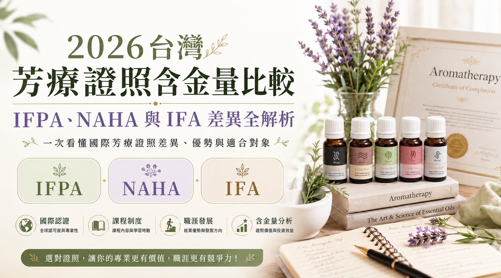 想靠芳療賺錢？想學芳療但沒基礎？0門檻入門IAA 國際芳療師證照｜精油課程