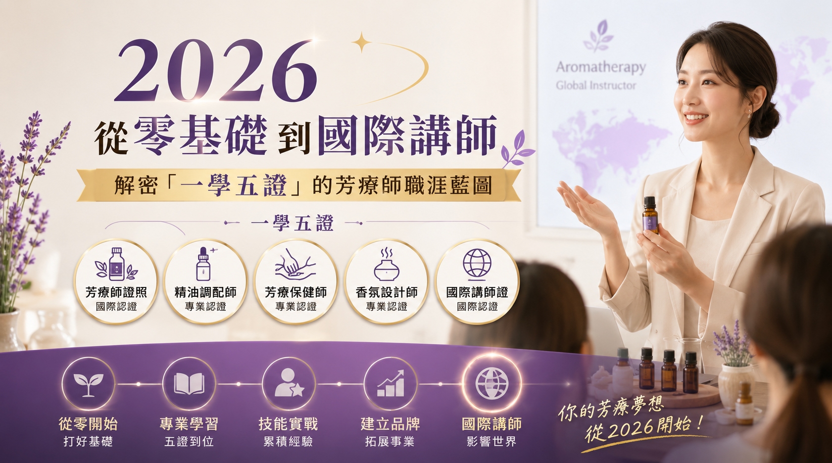 想靠芳療賺錢?想學芳療但沒基礎?0門檻入門IAA 國際芳療師證照|精油課程